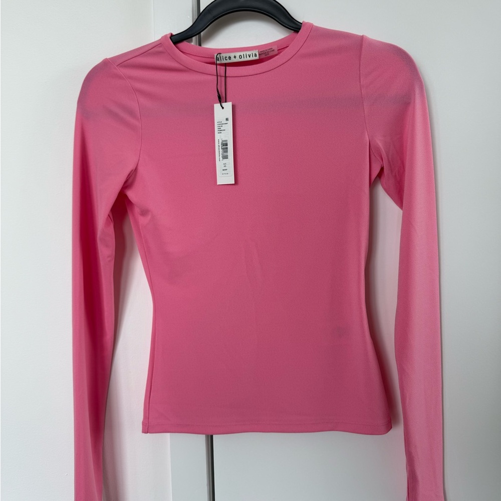 Alice + Olivia Pink Long Sleeve Top Brand New with Tags!!!
